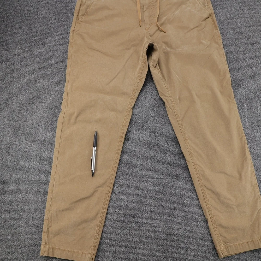 American Eagle Athletic Fit Flex Jogger Pants Khaki Tan 32x32 (32x29) Drawstring